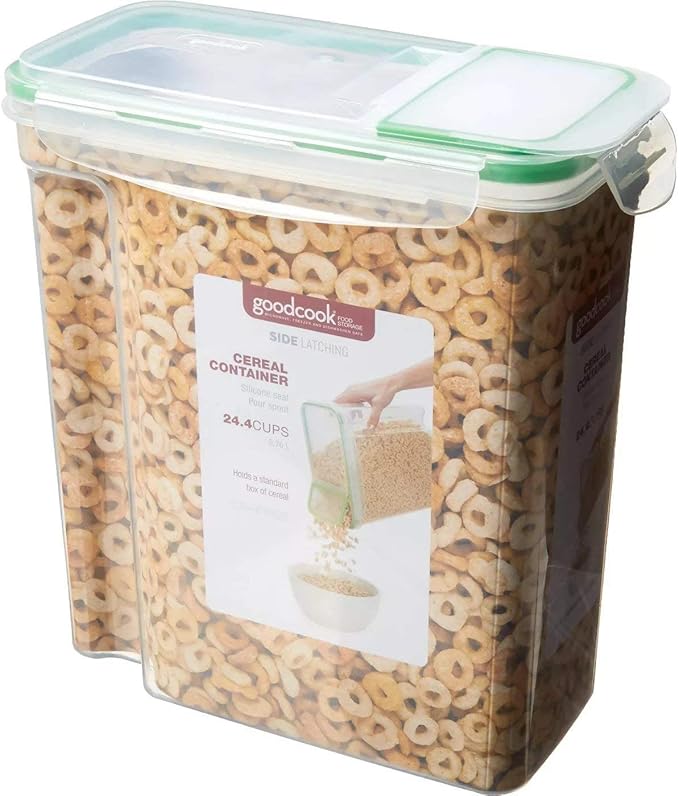 Good Cook Cereal Container - 24.4 Cups,Clear,1 Count (Pack of 1),769290