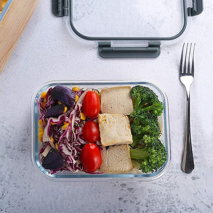 M MCIRCO [15-Pack,13 oz 1.5 Cup Glass Meal Prep Containers, Small Glass Food Storage Containers with Lids,Airtight Lunch Containers, Microwave, Oven, Freezer and Dishwasher Friendly, BPA-free