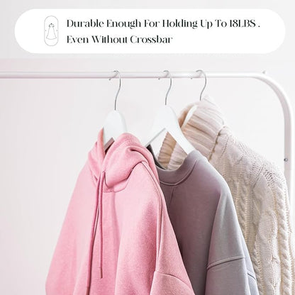 White Wooden Hangers - 20 Pack - Durable Wood Hangers Ideal for Everyday Use & Wedding, for Dress, Coats, Camisole