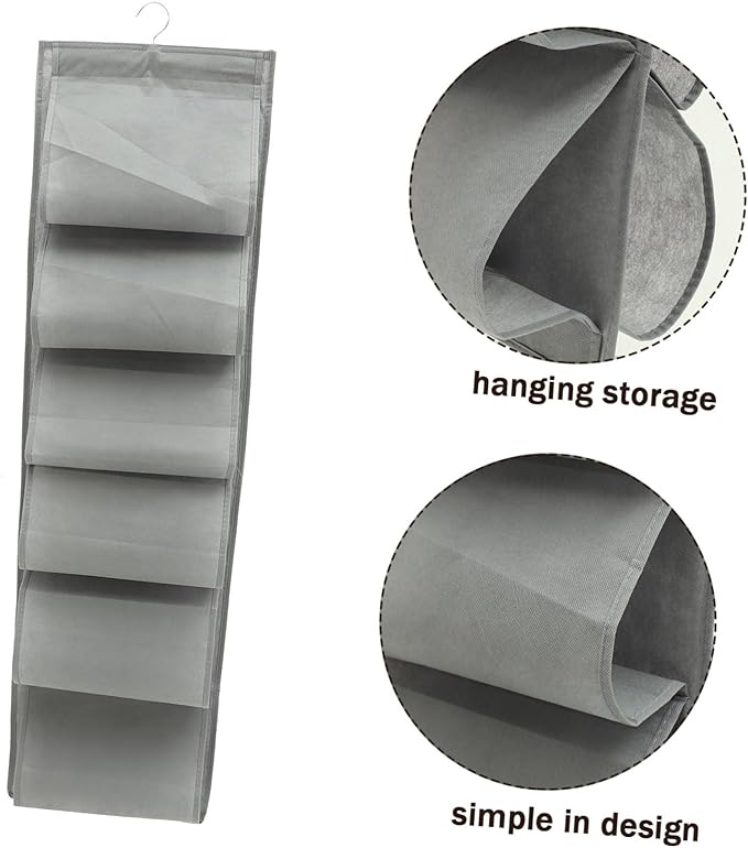 12-Slot Hanging Shoe Organizer Bag for Closet Over Door Storage Wall-Mounted Multi-Layer Design Sturdy Fabric for Shoes and Accessories
