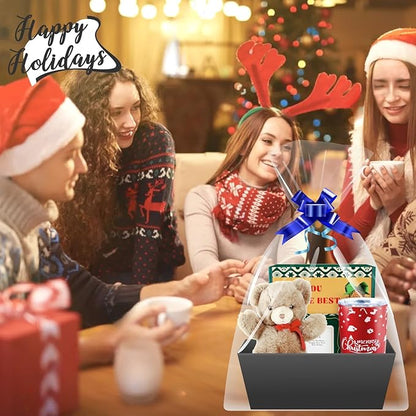 Baskets For Gifts Empty Organizing,【5PK】 Black Small Gift Basket Empty To Fill For Holiday, Birthday, Easter,Wedding Baby Party Gifting And Any Occasion