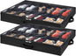 for Under Bed Shoe Storage Organizer Set of 2, 4.3 Inches Tall Low Profile