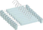 NORTHERN BROTHERS Pants Hangers with Clips Skirt Hangers for Women Plastic Clip Hanger for Pants Clothes Hanger (30pack, Blue)