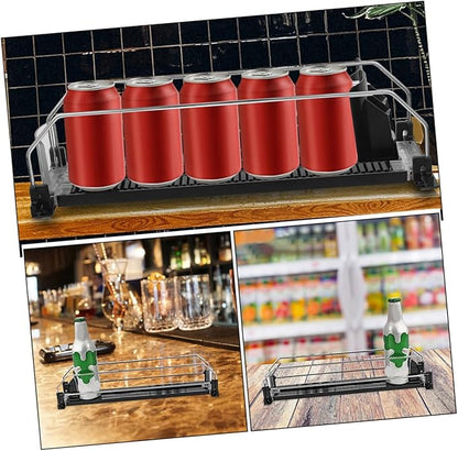 2pcs Automatic Pusher Can Organizer Smooth Fridge Soda Dispenser Easy Install Beverage Organizer for Neat Drink Storage