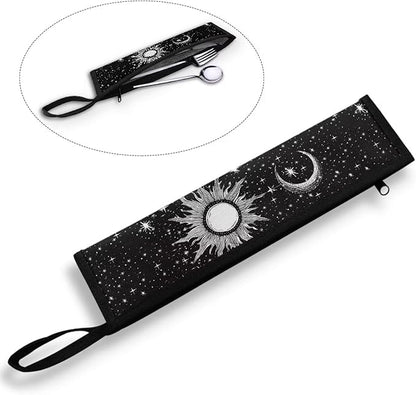 Travel Utensil Carrying Case Portable Leak-proof Cutlery Pouch Silverware Bag Metal Straws Case Knife Fork Spoon Organizer Holder for Picnic Outdoor