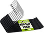 Spring Fever Open Ended Non Slip Sponge Padded Pants Hangers - Chrome Plating Foam Heavy Duty Space Saving Black 10
