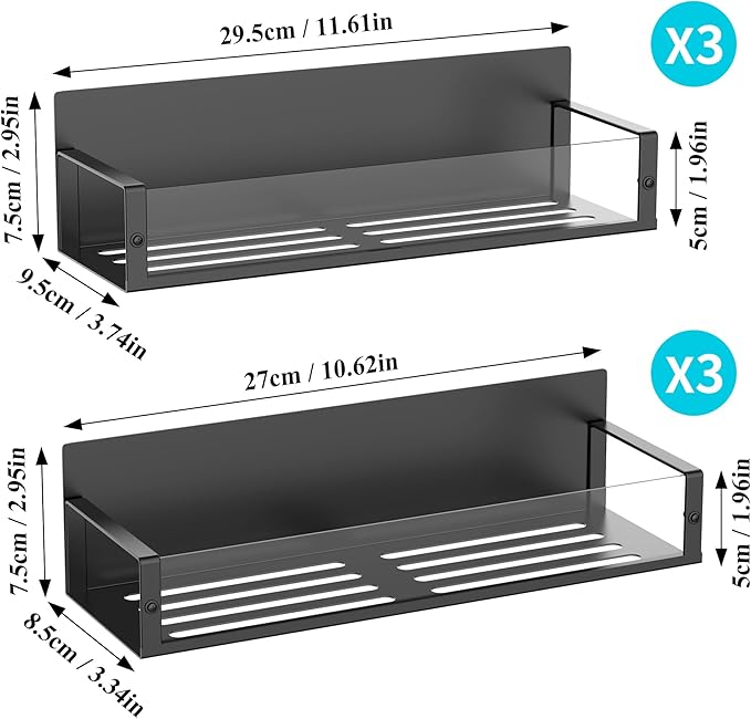 HuggieGems 6 Pack Magnetic Spice Storage Rack Organizer for Refrigerator and Oven, Clear Fridge Organizers and Storage