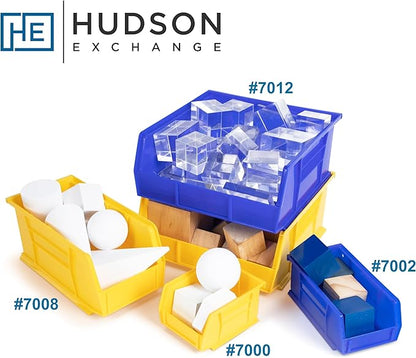 Hudson Exchange 7-1/2" x 4" x 3" Plastic Stackable Storage Bin and Hanging Container (Orange, 1 Pack)