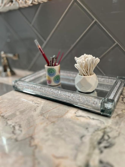 Qtip Holder - Boho Mandelas Design - Q Tip Holder for Bathroom, Floss Pick Holder, Cotton Swab Holder, Bathroom Sink Decor, Flosser Holder, Bathroom Vanity Decor, Cute Bathroom Decor