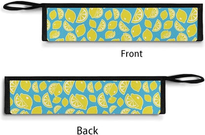 COEQINE Lemon Travel Silverware Holder Case Reusable Portable Travel Tableware Lightweight Portable Lemon Flatware Organzier Bag With Zipper Portable Reusable
