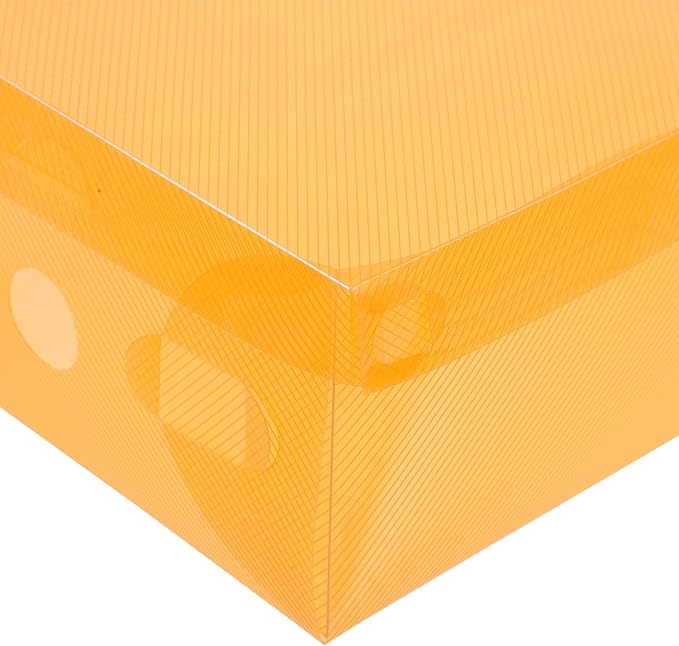 INOOMP 7Pcs Stackable Shoe Storage Boxes Plastic Colorful Shoe Organizer with Thickened Flip Lid for Men Women Home Closet Storage