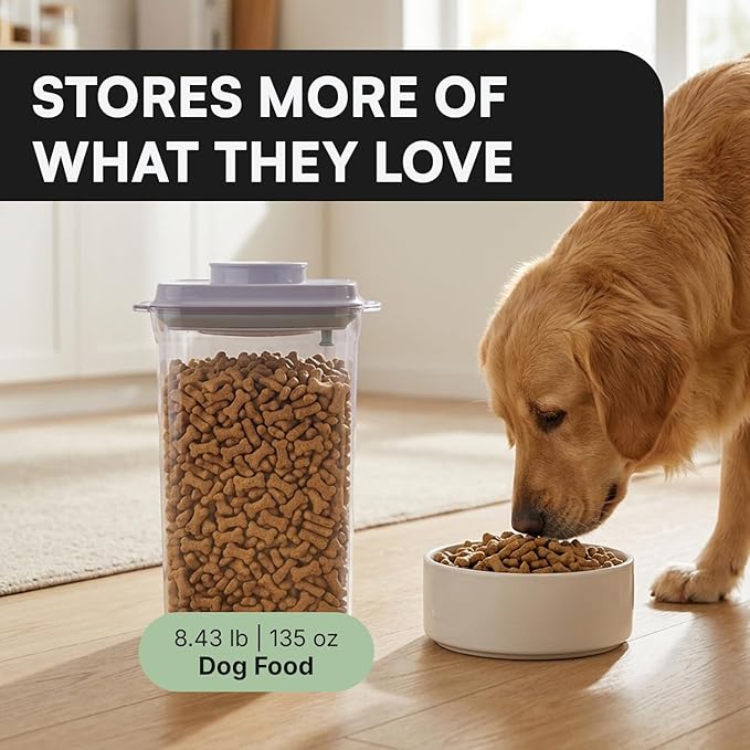 Bop Top Airtight Food Storage Containers with Lid 16.5 Cups / 135 oz | Kitchen Canister Sets | Air Tight Pantry Container | Pop Top Dry Food Storage Containers for Snacks, Sugar, Flour, Baking, Pasta
