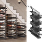 Pull-Out Shoe Rack Organizer for Closet Shoe Cabinet,Adjustable Height Retractable Metal Stackable Shoe Rack, Vertical Shelf Organizer for Small Bedroom Closet, Space Saving Storage, Black(85cm,7 Tier