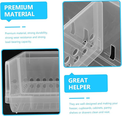 HEALLILY Canned Drink Holder for Fridge Soda Dispenser for Refrigerator Beer Storage Box Stackable Can Organizer Drink Can Dispenser