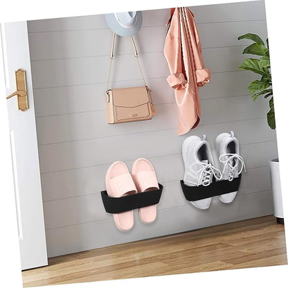Happyyami 4 Mounted Shoe Rack Expandable Hanging Shoe Organizer for Closet Entryway and Bathroom Space-Saving Slipper Holder Adjustable Slots