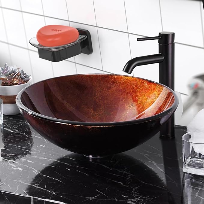 Shower Soap Holder, Wall Mounted Soap Dish, Soap Saver, Soap Tray, Bar Soap Holder for Shower Bathroom & Kitchen Accessories (Black, 4.49 x 4.333 in)