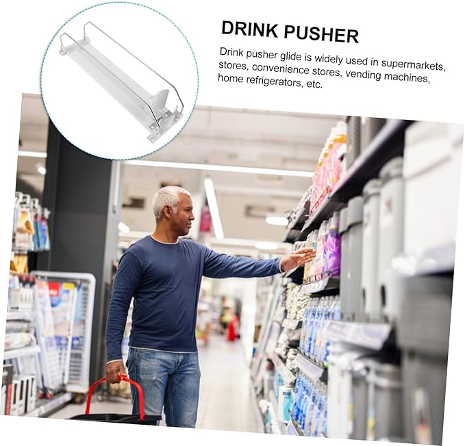 PRETYZOOM Beverage Propeller Drink Dispenser Stand Drink Dispenser Supermarket Shelf Pusher