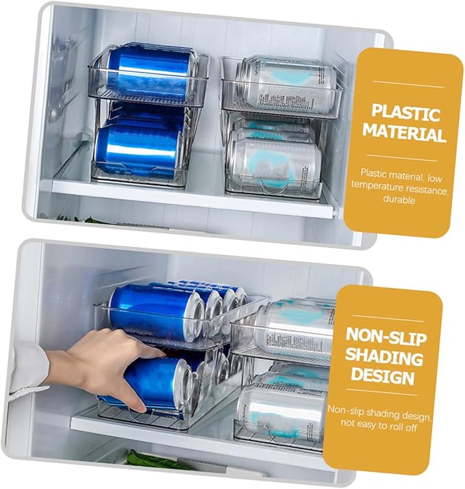 Ciieeo Pet Material Can Organizer Double Soda Holder Fridge Accessory Household Soda Holder
