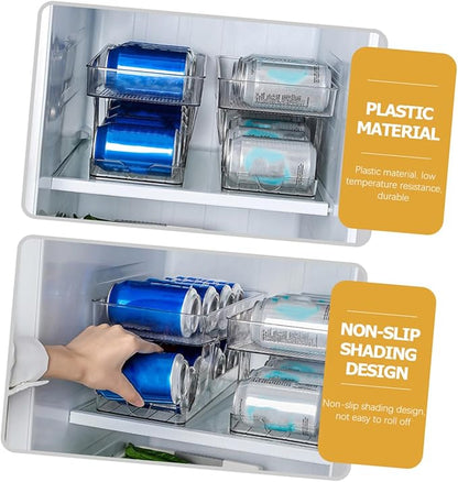 Ciieeo Pet Material Can Organizer Double Soda Holder Fridge Accessory Household Soda Holder