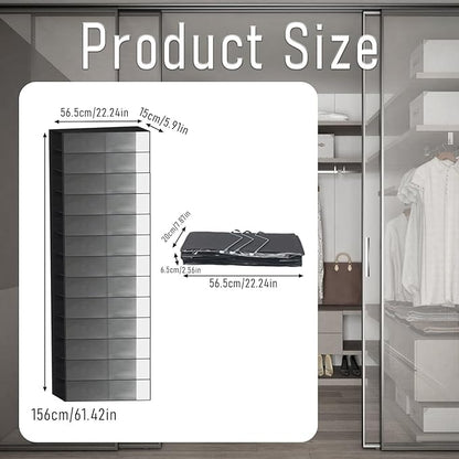 26 Pocket Over the Door Shoe Organizers with Clear PVC Window for Easy Identification and Space Saving Storage PVC Clear Shoe Storage Bag