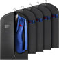Hleelomi 5 Pack 40-inch Suit Bag Garment Bag for Travel and Storage, Garment Bags for Hanging Clothes with Zipper and Visible Transparent Window, Black