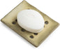 Soap Dish for Shower, Shower Soap Holder for Bathroom, Porcelain Japanese Soap Tray, Keep Dry, 5" x 3.8" Used in Kitchen, Bathroom and Bar Sink, Yellow