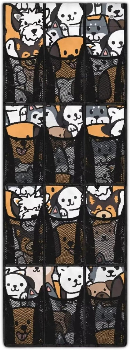 Generic Cute Dog Over The Door Shoe Organizer Heavy Duty Reusable Over The Door Pantry Organizer The Simple But Stylish Design Style Adds A touch of Color to Kitchen Apartments College Dorm