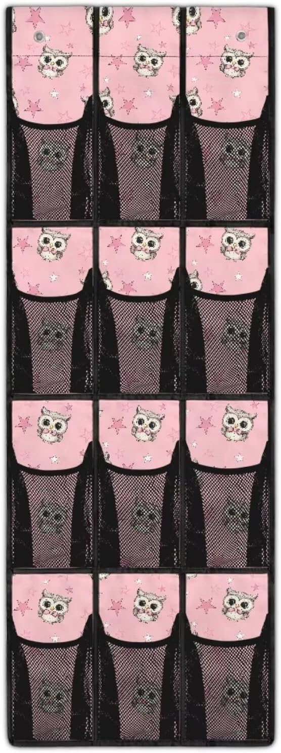 Owl Stars Over The Door Shoes Organizers,Behind Door Shoes Hang Holder Rack,Storage for Small Spaces,Hanging Storage Bags
