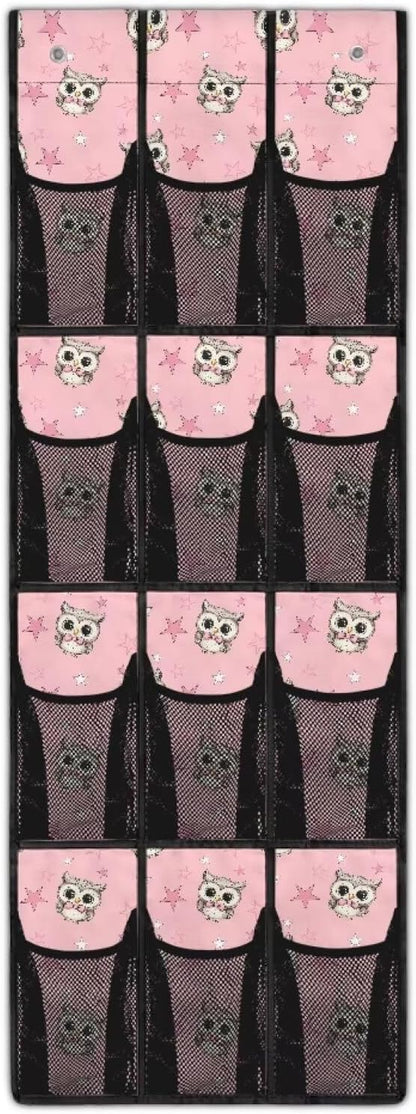 Owl Stars Over The Door Shoes Organizers,Behind Door Shoes Hang Holder Rack,Storage for Small Spaces,Hanging Storage Bags