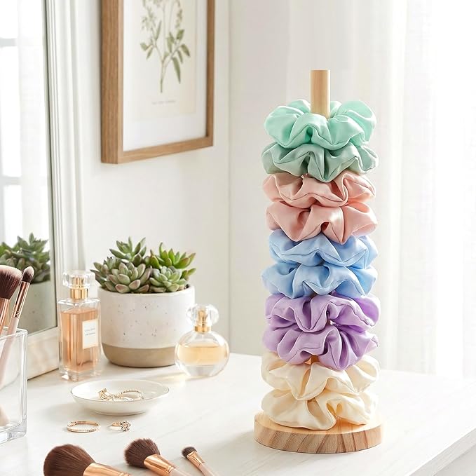 Scrunchie Holder Hair Tie Holder Organizer Stand Scrunchie Organizer Hair Accessories Organizers Storage Display Modern Jewelry Scrunchy Display Hairs Elastics Storage for Women Girl Bedroom Decor