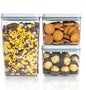 Pop Top Food Storage Containers, 3-Piece Pantry Containers with Lids Airtight, BPA Free Pop Containers for Food Storage, 2 * 1.3Qt+2.9Qt