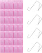 35Large Pockets Over The Door Shoe Organizer, Mesh Pockets Shoe Holder Rack, Capacity hanging shoe organizer，door shoe rack With 4 Metal Hook.