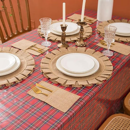 MDS Pack Of 125 Wedding Burlap 4 x 8 Burlap Lace Utensil Cutlery Holders Pouch Silverware Holder Knifes Forks Bags Burlap Napkin Bag for Rustic Wedding Party and Tableware Decorations