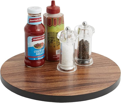 Woodard & Charles Round Lazy Susan Turntable with Stainless Steel Ball Bearing Mechanism, (Black) ★★Pack of 6★★