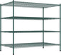 Commercial NSF Listed Green Epoxy Stationary Wire Shelving Kit 36" x 60" x 54", with 4 Shelves Perfect for Warehouse, Walk-in Refrigerator, Freezer, Grocery Store, Restaurant, Dishroom