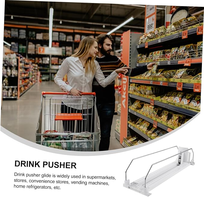 PRETYZOOM Beverage Propeller Drink Dispenser Stand Drink Dispenser Supermarket Shelf Pusher