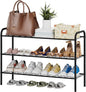 viewcare Shoe Rack for Closet, 3-Tier Long Shoe Rack for Entryway & Garage, Sturdy Metal Construction, Shoe Organizer Holds 8-12 Pairs