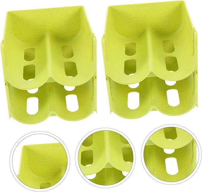 MERRYHAPY 4pcs Unique Design Can Rack Stackable Storage Holder Pantry Soda Can Organizer Wine Bottle Rack Space-Saving
