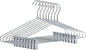 Quality Metal Pant/Skirt Blouse Hanger 10-Pack, Heavy-Duty Skirt Hangers with Clips, Adjustable Clip Pants Hanger, Chrome (Chrome, 10)