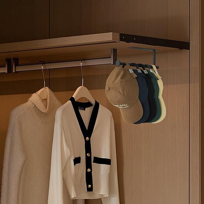 Hat Rack,for Doors, Closet ，Hat Organizer for Wall，Cap Hanger for Baseball Caps ，Closet Organization ，Hat Organizer
