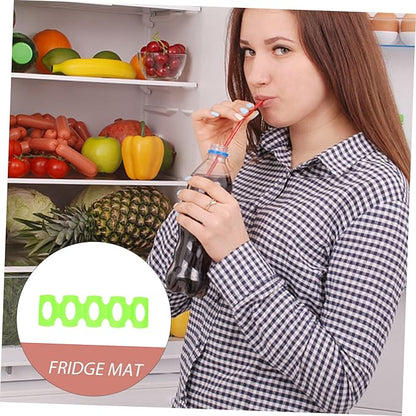 Unomor Silicone Beer Mat Soda Can Dispenser for Refrigerator Convenient Beer Organizer Stackable Drink Holder Easy to Clean Suitable for Cans Fridge Supplies