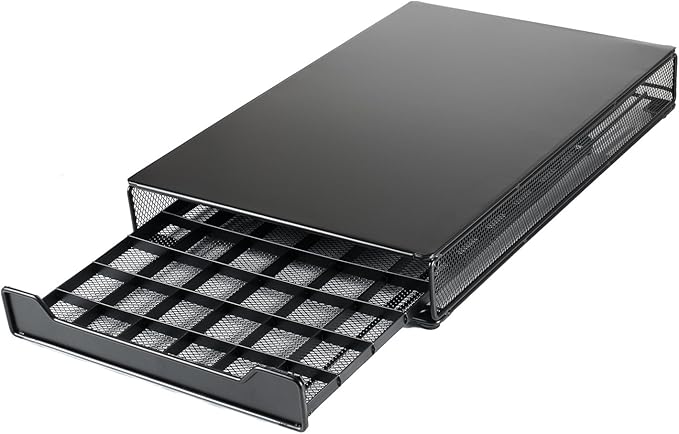 HiveNets Capsule Drawer Coffee Pod Storage Compatible for Nespresso Support Metal Holder 60 Pcs