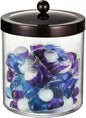 Amolliar 50 Oz Apothecary Jar - Clear Container with Stainless Steel Lid, Plastic Jar for Laundry Room Organization & Pods Storage, Bathroom Vanity Organizer, Kitchen Countertop Cantainer (Bronze)