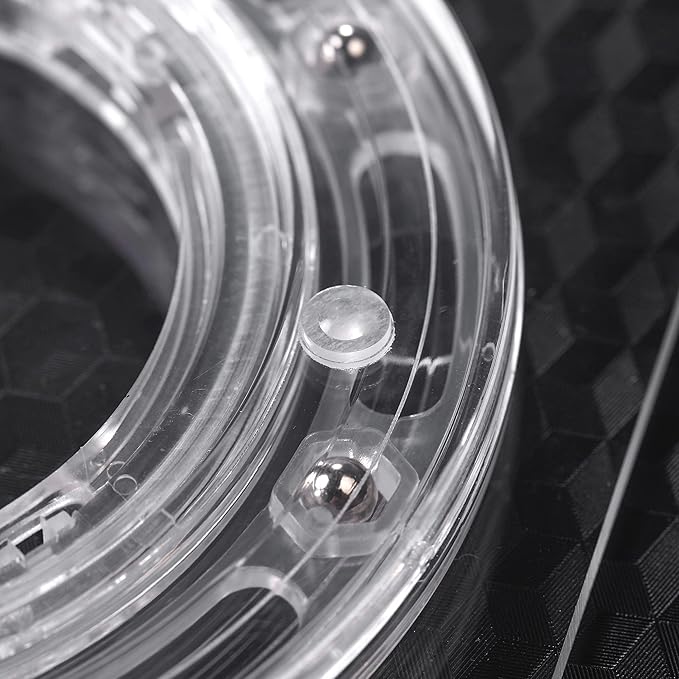 Cookie Turntable, 7" Clear Decorating Turntable With Acrylic Bearing Base and Non-Slip Mat, Helps Icing Cookies Faster & Better (Square)