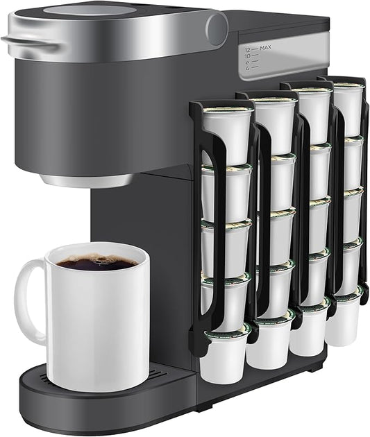 K Cup Holder for Keurig: Coffee Pod Holder for Counter Small Space - Kcup holder for Wall Mount (4, Black)