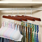 4 PCS Tank Top Hanger Space Saving, Bra Hangers for Closet Organizer, Tank Top Hangers with 32 Hooks Tie Rack Belt Hanger Belts Rack Ties Holder 360° Rotatable Neck Tie Organizer for Ties, Scarves