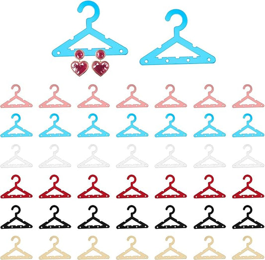 Framendino, 42 Pack Clothes Hanger Earring Holder Mini Rack Jewelry Display Dangle Hanging Organizer for Retail Show