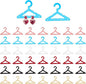 Framendino, 42 Pack Clothes Hanger Earring Holder Mini Rack Jewelry Display Dangle Hanging Organizer for Retail Show