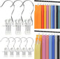20 Pack Trouser Hangers w/Rubber Coated, Portable Hanger Clips for Travel, Leggings Organizer for Closet Space Saving, Holds Hats Boots Skirts Shorts Jeans (White)