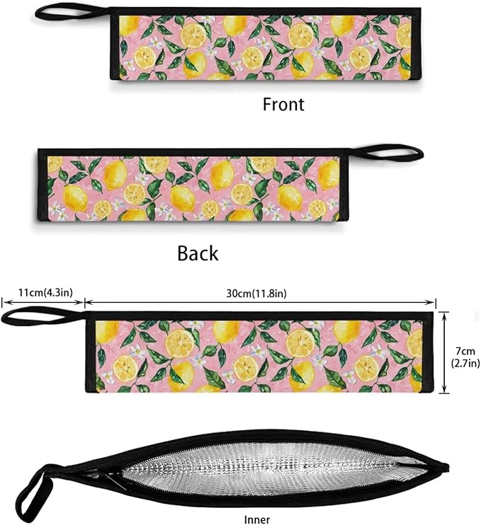 COEQINE Kitchen Utensil Holder Lemon Boho Floral Chopstick Case Fork Spoon Knife Organizer Drawer Storage Case for Flatware Lightweihgt leafproof Portable Travel Accessories